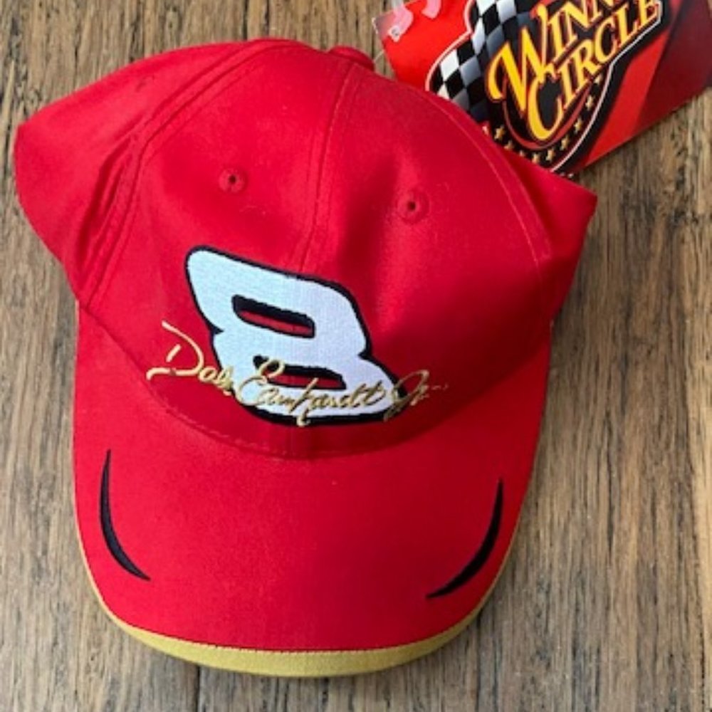 Dale Earnhardt Jr Winners Circle NASCAR RACING CHAMPION  #8 Hat Gold Signature